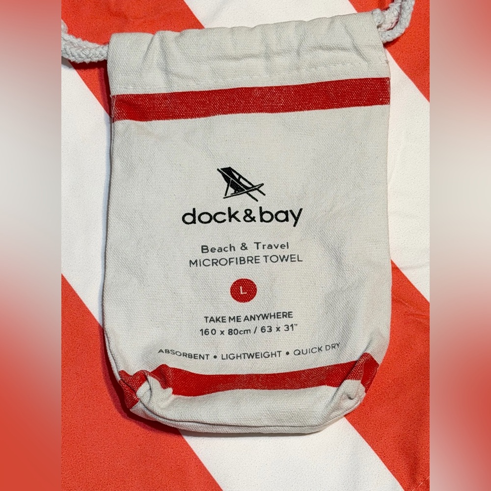 NWOT - Dock & Bay Waikiki Coral Microfiber Beach Towel, Size - L (63 x 31”) - Picture 2 of 11